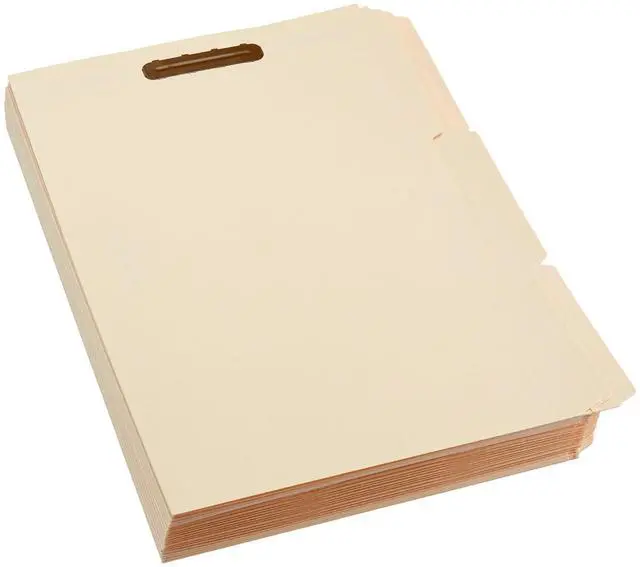 Alt view image 5 of 5 - Amazon Basics Manila File Folders with Fasteners for Organized Filing, Letter Size, 100-Pack