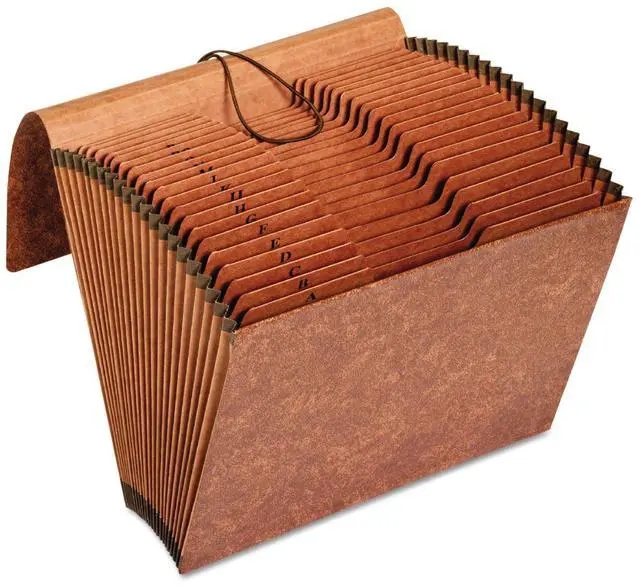 Main image of Pendaflex Heavy Duty Expanding File with Extra-Thick Cover, Tyvek Reinforced Edges, 21 Pockets, AZ Tabs, Elastic Cord Closure, Letter Size (R117ALHD),Brown