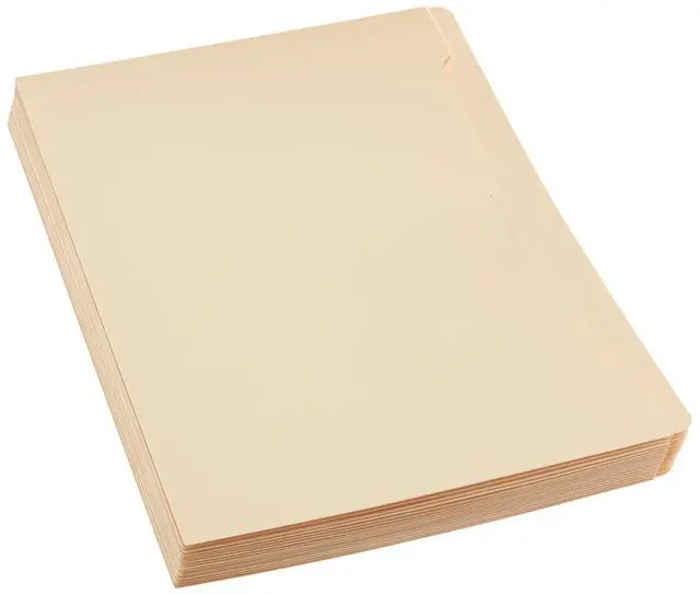 Alt view image 3 of 3 - Amazon Basics File Jackets for Organizing Documents, Reinforced Straight-Cut Tab, Flat-No Expansion, Letter Size, Manila, 100-Pack