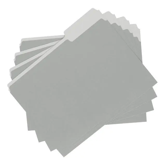 Alt view image 4 of 5 - Amazon Basics File Folders for Organization, Letter Size, 1/3 Cut Tab, Gray, 36-Pack