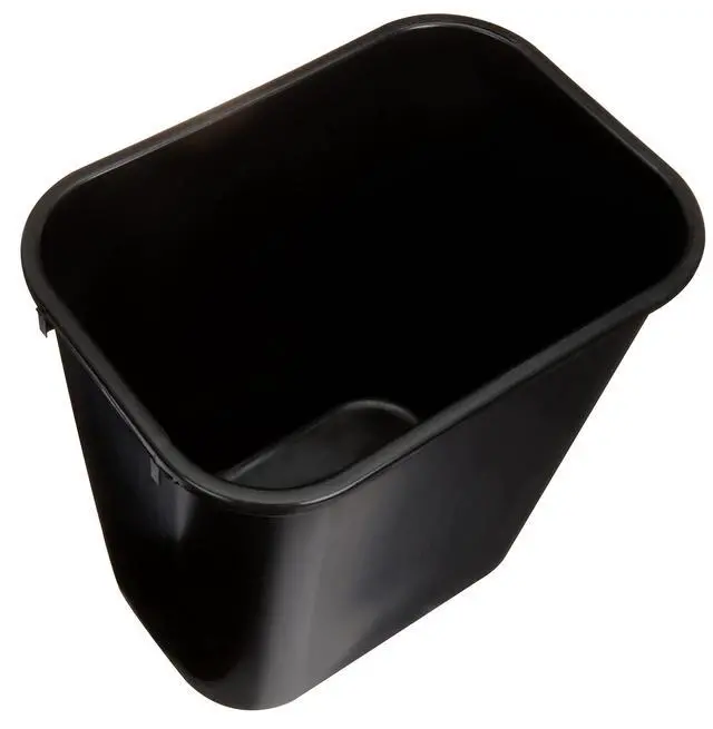 Alt view image 4 of 5 - Amazon Basics Rectangular Plastic Office Wastebasket,14.4"L x 10.3"W x 15"H, 7 Gallon, Easy to Clean, Black, Pack of 2