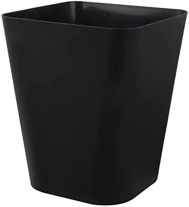 Alt view image 2 of 6 - Heagoale Small Bathroom Trash Can Plastic Garbage Can Square Waste Basket Trash Bins Container Bins for Bathroom, Office, Dorm Room, Home Office, Under Desk, Kitchen, Bedroom, 3 Pack, Black