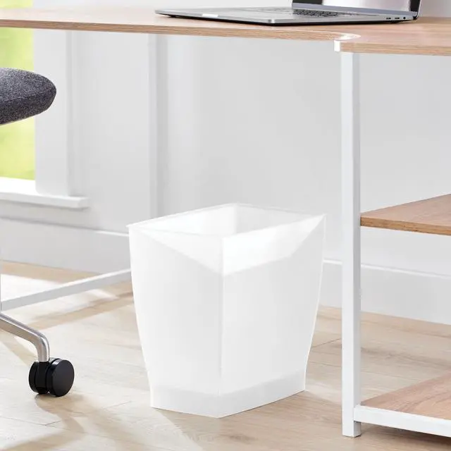 Alt view image 5 of 7 - iDesign Small Plastic Bathroom Trash Can, Clear Frost