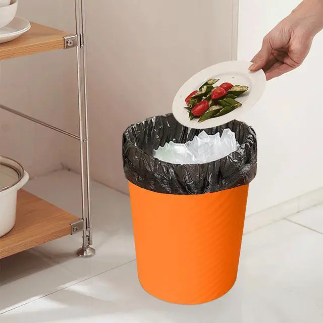 Alt view image 3 of 7 - TEIUKAX Hand Trash Can - Small Waste basketbin - 1.8 Gallon- for Office,Home,Bathroom,Kitchen - Black
