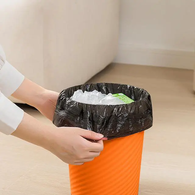 Alt view image 4 of 7 - TEIUKAX Hand Trash Can - Small Waste basketbin - 1.8 Gallon- for Office,Home,Bathroom,Kitchen - Black