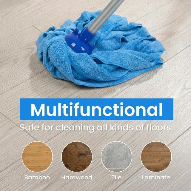 Alt view image 5 of 7 - Mop, Microfiber Cloth Mops for Floor Cleaning, Small Mop with 2 Refills