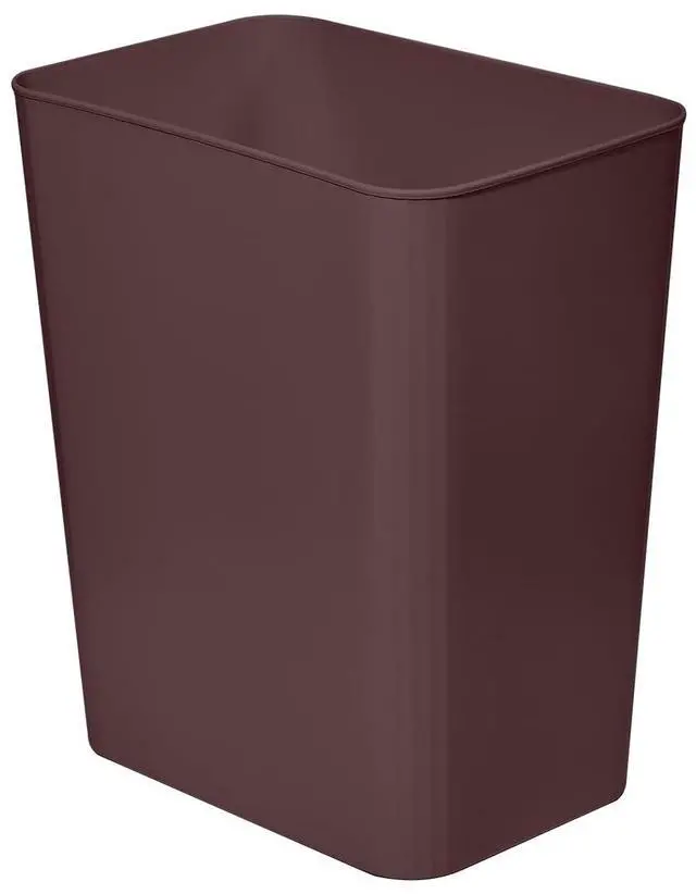 Main image of TEIUKAX Plastic Trash Can Waste Basket Bin - 3.5 Gallon - for Office, Home, Bathroom, Kitchen, Dormitory - Brown
