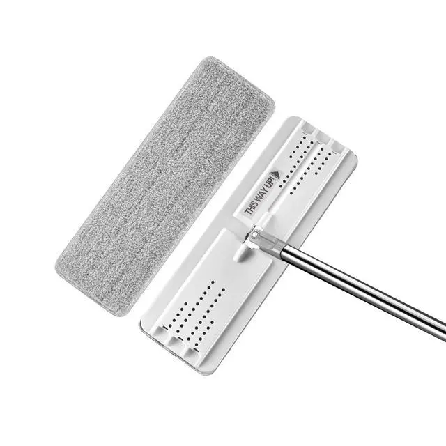 Alt view image 6 of 6 - JOYMOOP 13" Microfiber Flat Mop Head Replacement Pad for Floor Mop, White, 1 Pack