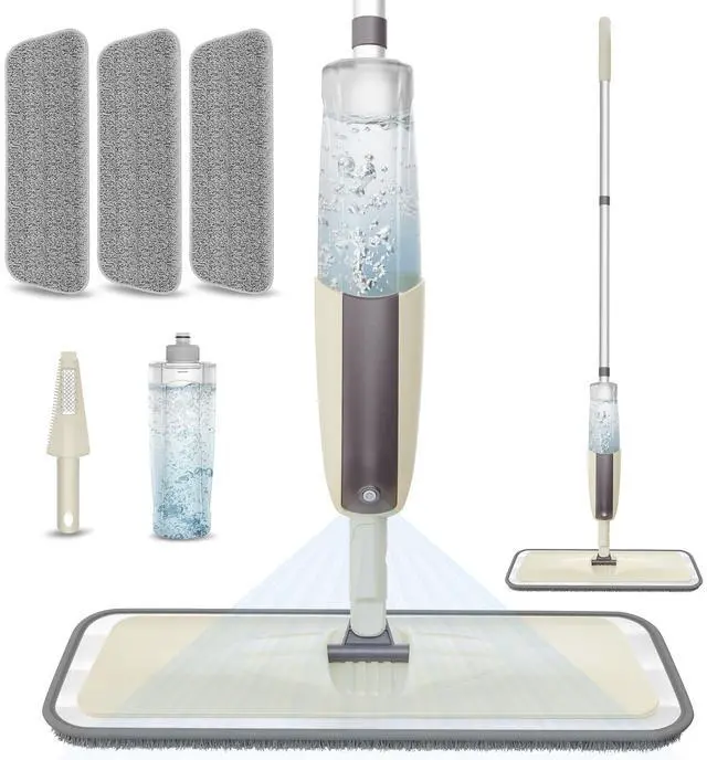 Main image of Spray Mops for Floor Cleaning: MEXERRIS Wet Mop with 3 Washable Pads for Swiffer Powermop - Floor Mop with Refillable Bottle - Home Commercial Dust Mops for Hardwood Laminate Ceramic Tiles