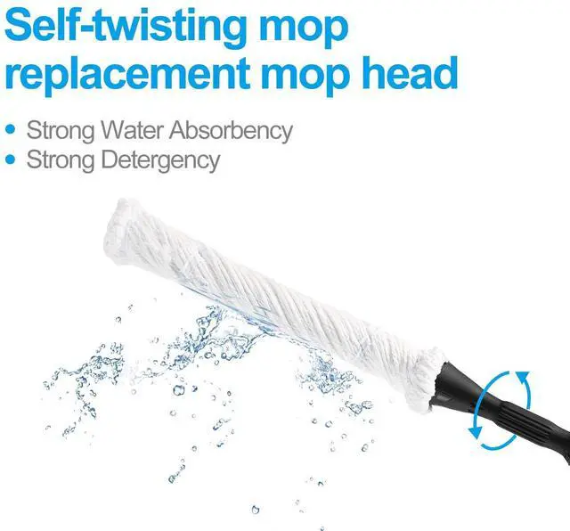 Alt view image 3 of 7 - Eyliden Mop Model No.: FZ-02-2020/FZ-02-2019 Replacement Head, 2pcs Microfiber Mop Pads for Eyliden Twist Mops, Floor Cleaning Mops Head(Not Include Handle), Suitable for Any Surfaces (2pack Heads)