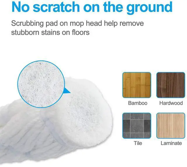 Alt view image 4 of 7 - Eyliden Mop Model No.: FZ-02-2020/FZ-02-2019 Replacement Head, 2pcs Microfiber Mop Pads for Eyliden Twist Mops, Floor Cleaning Mops Head(Not Include Handle), Suitable for Any Surfaces (2pack Heads)