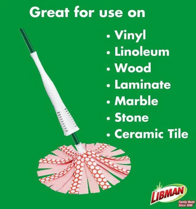 Alt view image 4 of 6 - Libman Wonder Mop Head Replacement | Absorbent Microfiber | Self Wringing | Best Refill | Machine Washable | Multi-Surface Floor Mop | 3 Replacement Pads