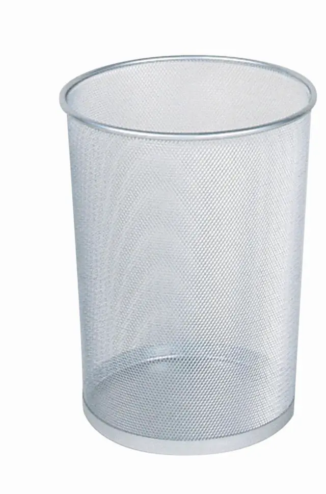 Main image of Rubbermaid Commercial Products Concept Collection Mesh Metal Trash Can 5-Gallon Fits Under Desk Silver Wastebasket for School/Office/Home/Bathroom