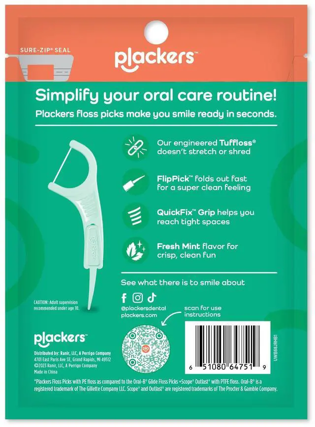 Alt view image 7 of 7 - Micro Line Dental Floss Picks, Fold-Out FlipPick, Tuffloss, Mint, 36 Count