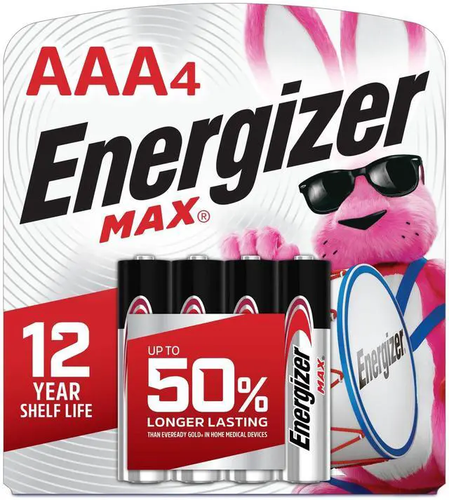 Main image of Energizer MAX AAA Batteries (4 Pack), Triple A Alkaline Batteries