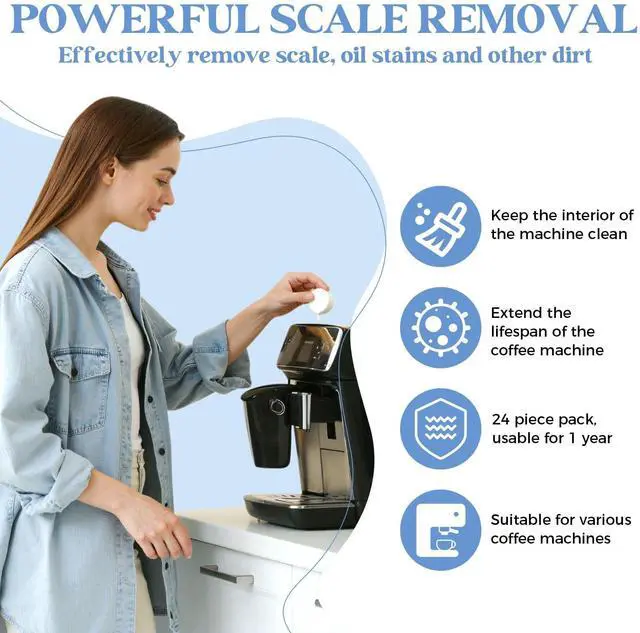 Alt view image 2 of 7 - 24 Coffee Maker Cleaner Descaler Tablets for Coffee Pot & Coffe Machine