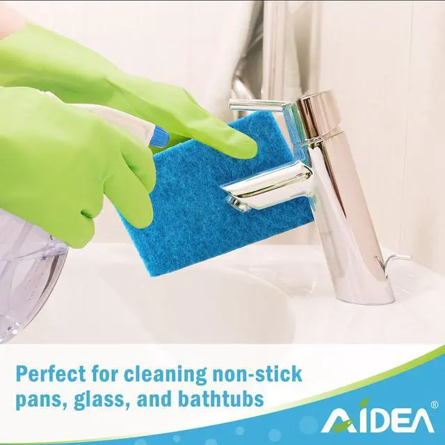 Alt view image 5 of 6 - AIDEA Non-Scratch Scouring Pads, Dish Scrubber Pads for Household and Kitchen, Multipurpose Scour Pads for Cleaning, 24 Pack, 5.5in*3.5in