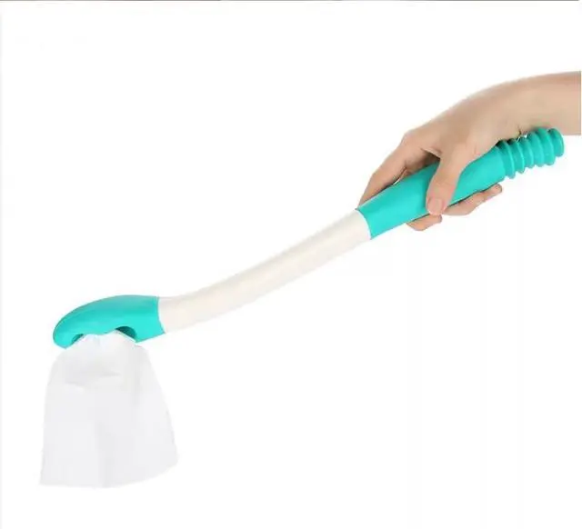 Alt view image 3 of 5 - Long Handle Toilet Aid Extends Over 15 Inches | Bottom Wiper Tool for Independence & Hygiene Securely Grips Toilet Paper or Wipes, Ideal for Post-Surgery, Elderly, or Limited Mobility Care