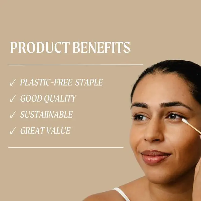 Alt view image 2 of 4 - UpCircle Bamboo Cotton Buds - 200 Pieces - Sustainable, Plastic-Free, Fully Recyclable Ear Buds - A Staple For Any Bathroom