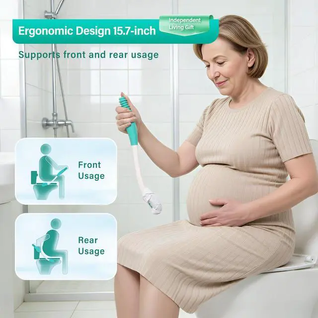 Alt view image 2 of 7 - Fanwer Toilet Aids for Wiping,Long Reach Comfort Bottom Buddy Extends Your Reach Over 15",Butt Wiper for Disabled,Elderly