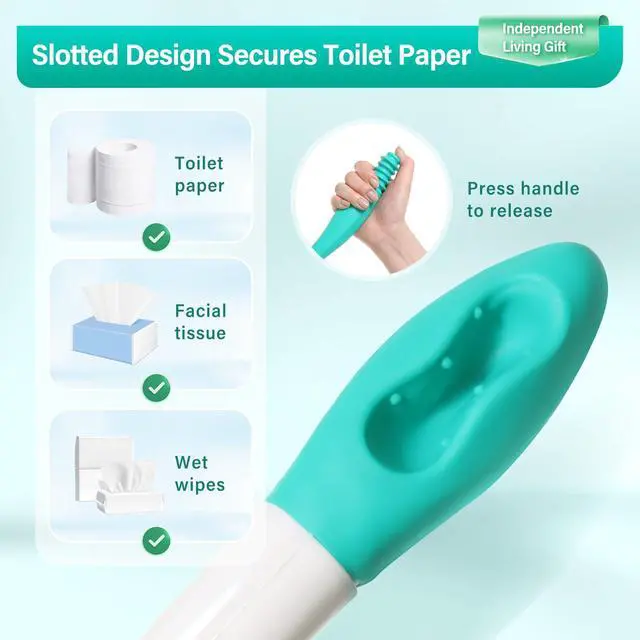 Alt view image 3 of 7 - Fanwer Toilet Aids for Wiping,Long Reach Comfort Bottom Buddy Extends Your Reach Over 15",Butt Wiper for Disabled,Elderly