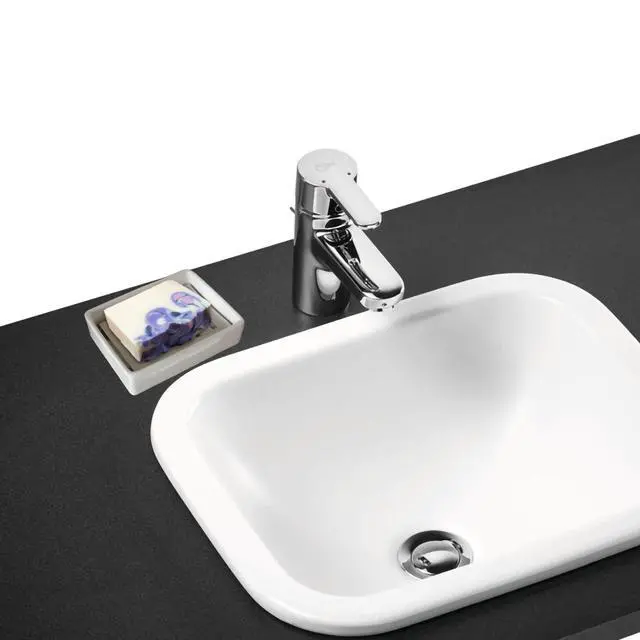 Alt view image 2 of 6 - Ceramic Soap Dish Stainless Steel Soap Holder for Bathroom and Shower Double Layer Draining Soap Box