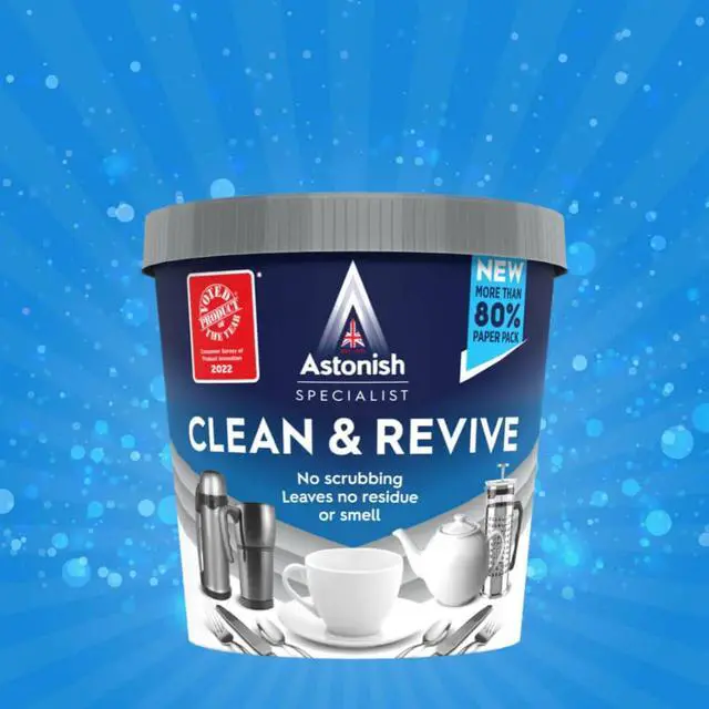 Alt view image 2 of 4 - Astonish Descaling Foaming Powder For Tea & Coffee Mugs, Pots, Kettles & Stainless Steel | Dissolves Limescale & Eliminates Stains Clean & Revive