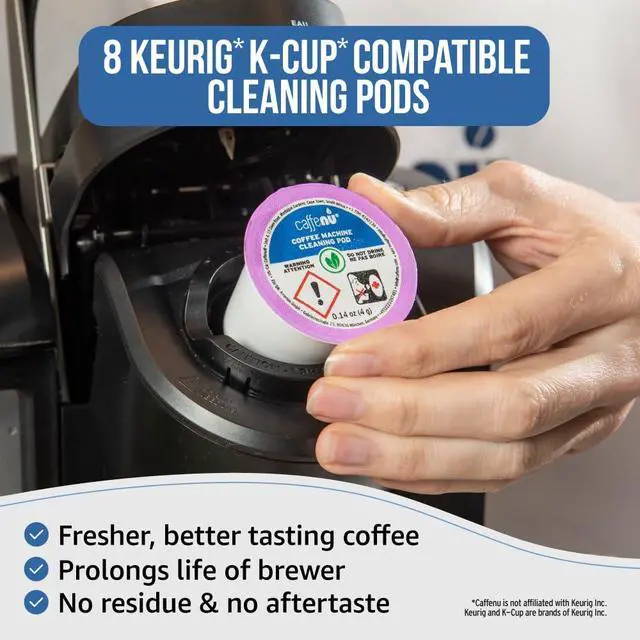 Alt view image 3 of 7 - Caffenu Keurig Compatible Cleaning Rinse Pods, 8-Pod Cleaner Kit, 1.0 & 2.0