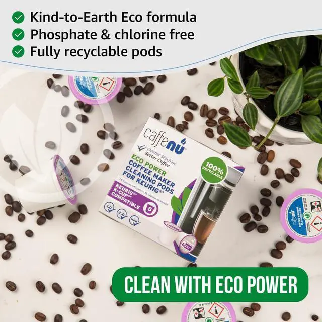 Alt view image 4 of 7 - Caffenu Keurig Compatible Cleaning Rinse Pods, 8-Pod Cleaner Kit, 1.0 & 2.0