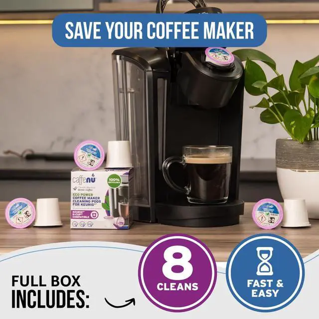 Alt view image 5 of 7 - Caffenu Keurig Compatible Cleaning Rinse Pods, 8-Pod Cleaner Kit, 1.0 & 2.0