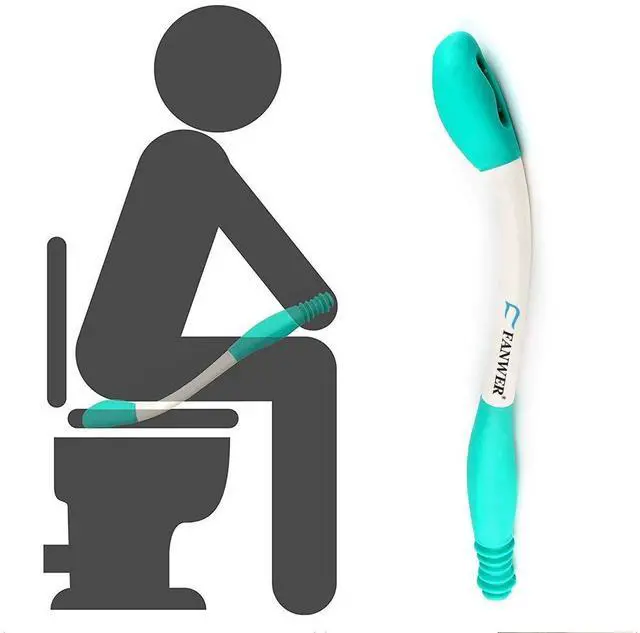 Main image of Fanwer Toilet Aids Tools,Long Reach Comfort Wipe,Extends Your Reach Over 15" Grips Toilet Paper or Pre-Moistened Wipes