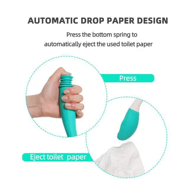 Alt view image 2 of 7 - Fanwer Toilet Aids Tools,Long Reach Comfort Wipe,Extends Your Reach Over 15" Grips Toilet Paper or Pre-Moistened Wipes