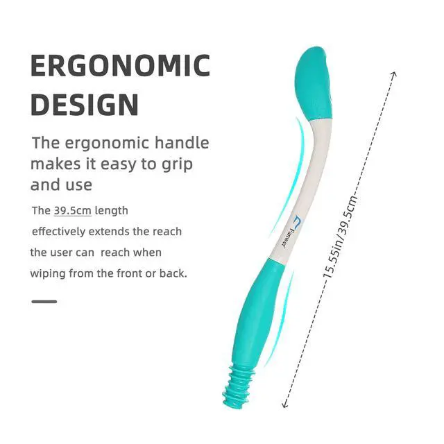 Alt view image 4 of 7 - Fanwer Toilet Aids Tools,Long Reach Comfort Wipe,Extends Your Reach Over 15" Grips Toilet Paper or Pre-Moistened Wipes