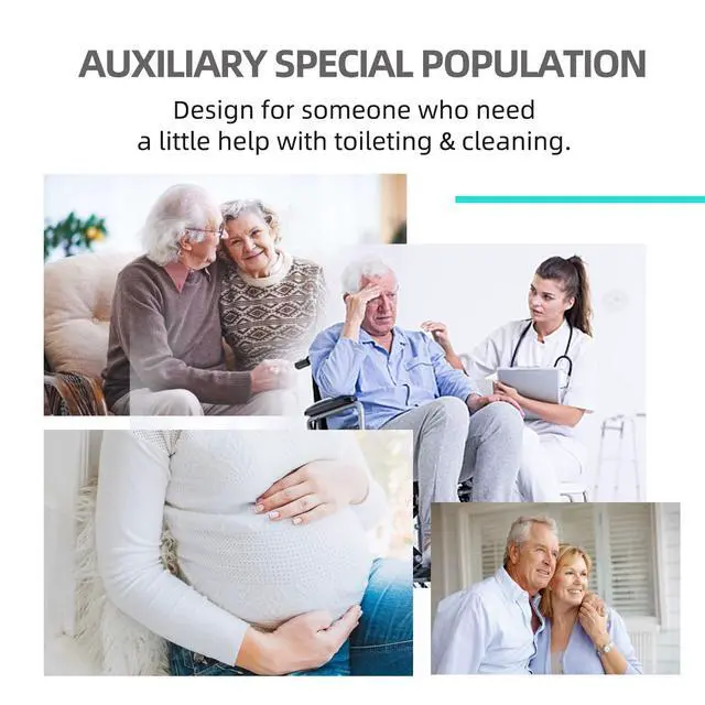 Alt view image 7 of 7 - Fanwer Toilet Aids Tools,Long Reach Comfort Wipe,Extends Your Reach Over 15" Grips Toilet Paper or Pre-Moistened Wipes