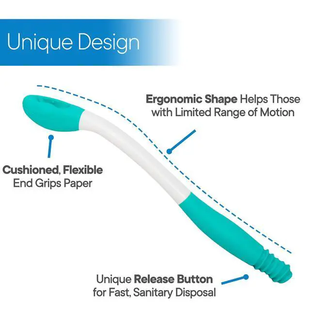 Alt view image 2 of 7 - RMS Long Reach Comfort Wipe - Self Assist Toilet Aid, Ideal Daily Living Bathroom Aid for Limited Mobility