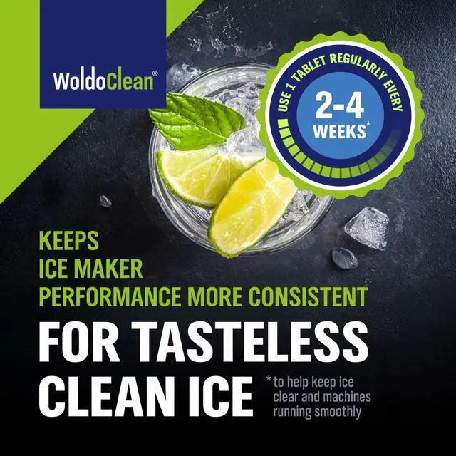 Alt view image 5 of 7 - WoldoClean Ice Machine Cleaner Tablets 20 Count - 2in1 Descaler, Extra Strength 16g Dual Action for Countertop, Nugget, Portable, Commercial Ice Makers, Nickel Safe