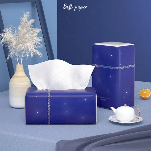 Alt view image 3 of 7 - Soft Facial Napkins, Toilet Paper, Bag Cover, Not In Box, Disposable Facial Tissue, White Facial Paper Tissue, Material Native Wood Pulp Fiber NOT COTTON, 4-Ply, 3 Pack, 360 Sheet per Pack
