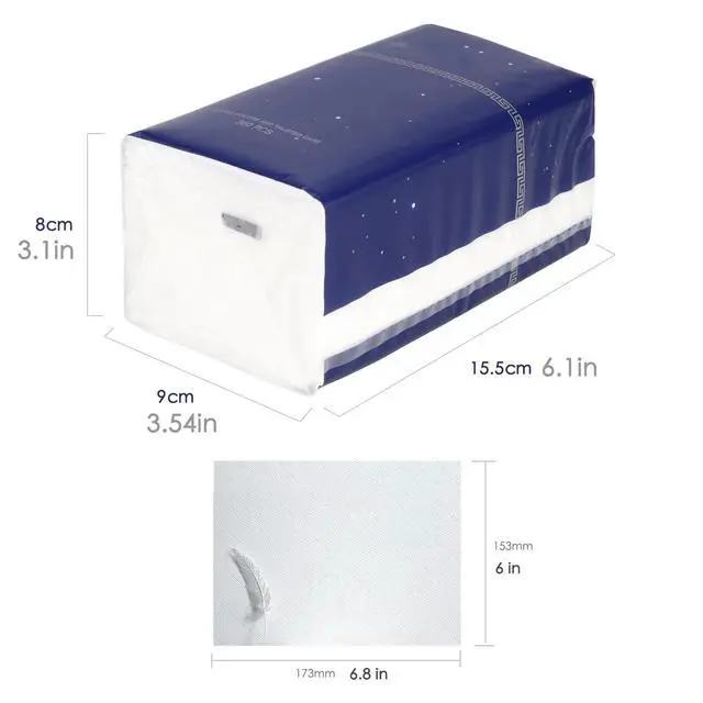 Alt view image 7 of 7 - Soft Facial Napkins, Toilet Paper, Bag Cover, Not In Box, Disposable Facial Tissue, White Facial Paper Tissue, Material Native Wood Pulp Fiber NOT COTTON, 4-Ply, 3 Pack, 360 Sheet per Pack