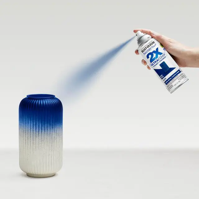 Alt view image 6 of 7 - Rust-Oleum 249114 Painter's Touch 2X Ultra Cover Spray Paint, 12 oz, Gloss Deep Blue