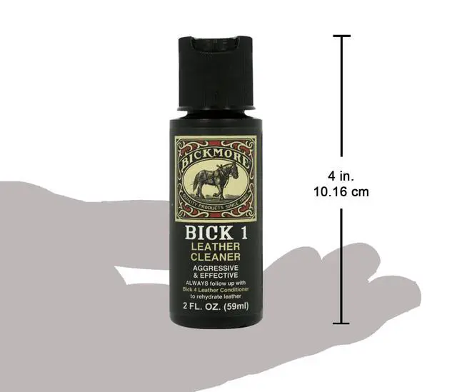 Alt view image 6 of 6 - Bickmore Bick 1 Leather Cleaner 2 oz - Clean Dirt, Oil, Sweat, Salt, and Water Stains from all Colored, White, and Black Leather