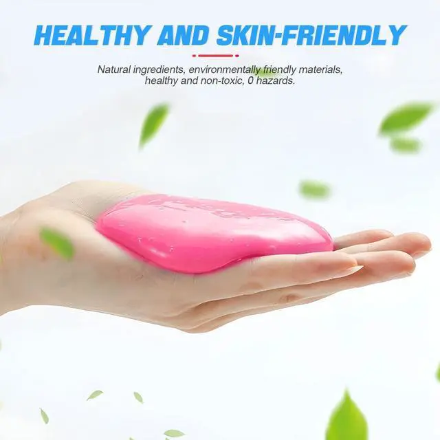 Alt view image 3 of 6 - Cleaning Gel for Car, Auto Detailing Slime Mud, Putty Cleaner Dust Removal, Vehicle Interior Soft Glue Cleaning Tools Kit, Car Accessories for Cleaning Air Vents, Keyboard, PC, Laptops (Pink)