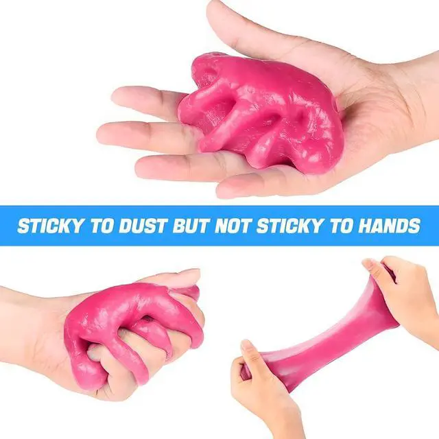 Alt view image 4 of 6 - Cleaning Gel for Car, Auto Detailing Slime Mud, Putty Cleaner Dust Removal, Vehicle Interior Soft Glue Cleaning Tools Kit, Car Accessories for Cleaning Air Vents, Keyboard, PC, Laptops (Pink)