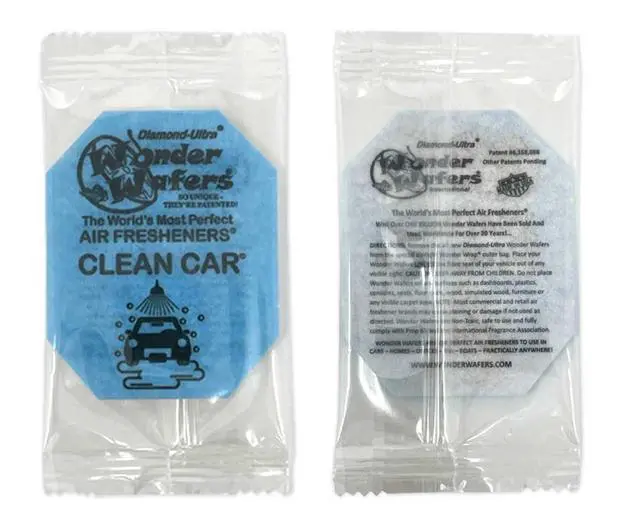 Alt view image 7 of 7 - Wonder Wafers - Diamond-Ultra Scented Car Air Fresheners - Individually Wrapped (15 Per Pack) (Clean Car)