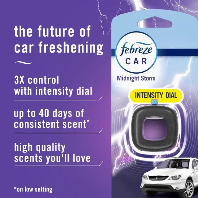 Alt view image 2 of 7 - Febreze Car Air Freshener Vent Clip, Midnight Storm, 1 count, .06 oz