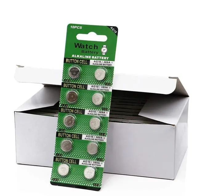 Alt view image 5 of 6 - Cotchear 10pcs 1.5V AG10 Alkaline Battery 189 389 AG10 LR1130 LR54 V10GA Battery Alkaline Button Coin Cell Batteries