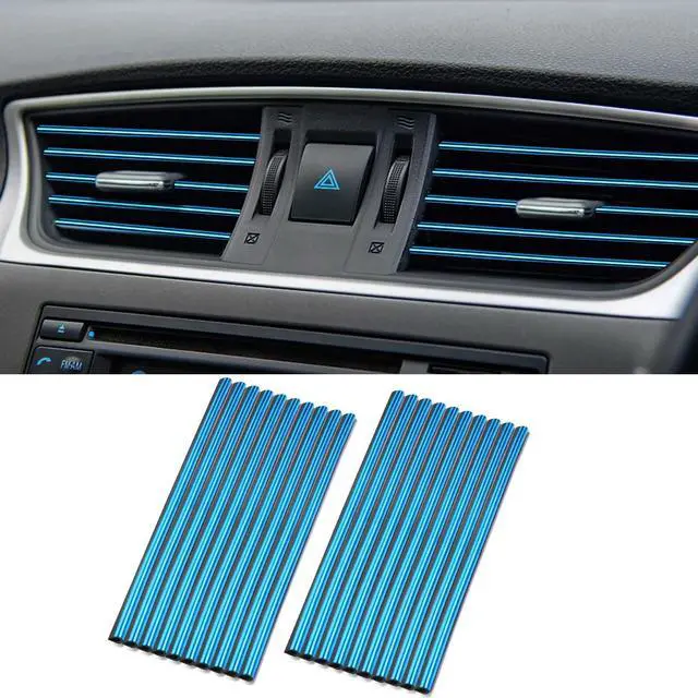 Main image of OBVIS Car Vent Outlet Trim Strip, Blue, 20 Pcs