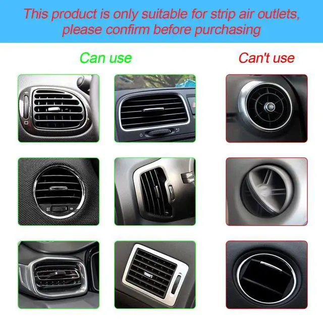 Alt view image 4 of 7 - 8sanlione 20PCS Car Air Conditioner Decoration Strip, Auto Air Vent Outlet Chrome DIY Trim Strips, Waterproof Moulding Bendable Protection Strip Line, Car Decor Accessories for Most Cars (Wood)