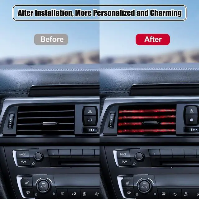Alt view image 6 of 7 - PYHLVCLF 20 Pieces Universal Car Air Conditioner Vent Trim Decoration Strip Accessories, Waterproof Flexible Shiny Auto Car Interior Accessories for All Air Vent Outlet