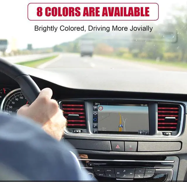 Alt view image 7 of 7 - PYHLVCLF 20 Pieces Universal Car Air Conditioner Vent Trim Decoration Strip Accessories, Waterproof Flexible Shiny Auto Car Interior Accessories for All Air Vent Outlet