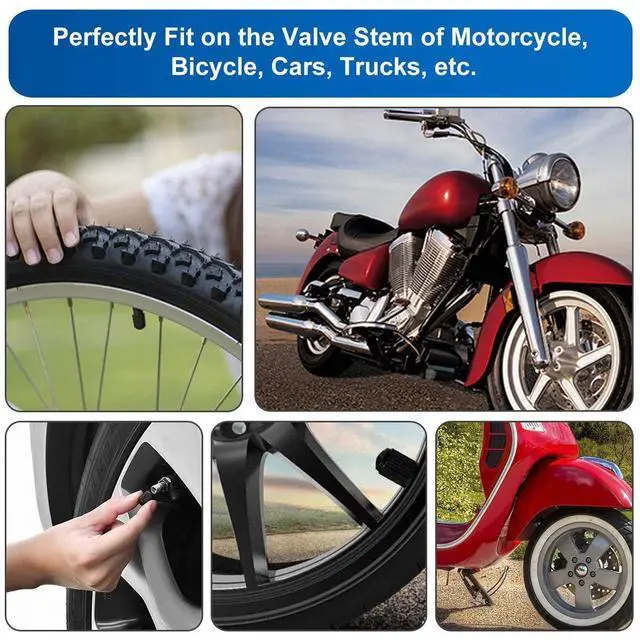 Alt view image 4 of 6 - The Upgraded Version has a Sealing Ring Tire Valve Stem Caps (12pcs Black)